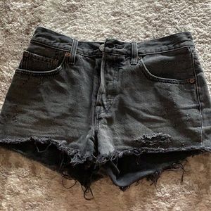 Black Levi 501 shorts